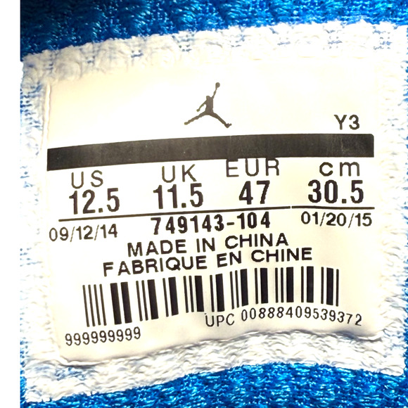 Air Jordan. 29 XX9 Playoff Home Men's 12.5 White Grey Blue Shoes Basketball - Picture 16 of 16